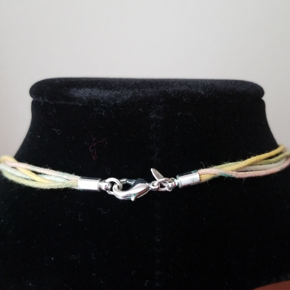 Multicolor Shell Necklace with Pierced Earring Set - Picture 3 of 4